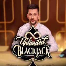 Unlimited Blackjack online game logo by Ezugi on sky-hills-casino.eu